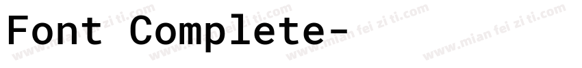 Font Complete字体转换